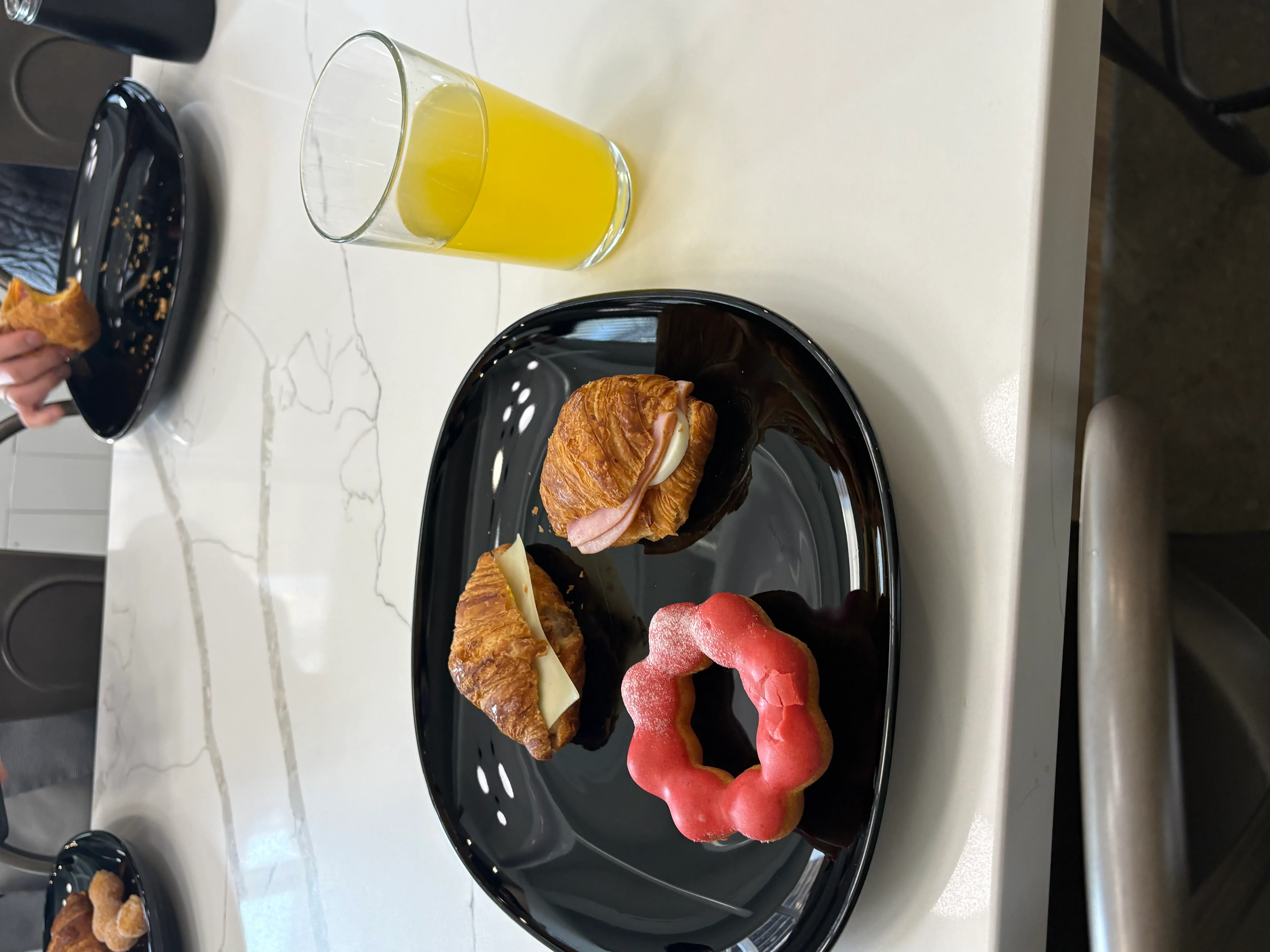 brunch croissants and mochi donut