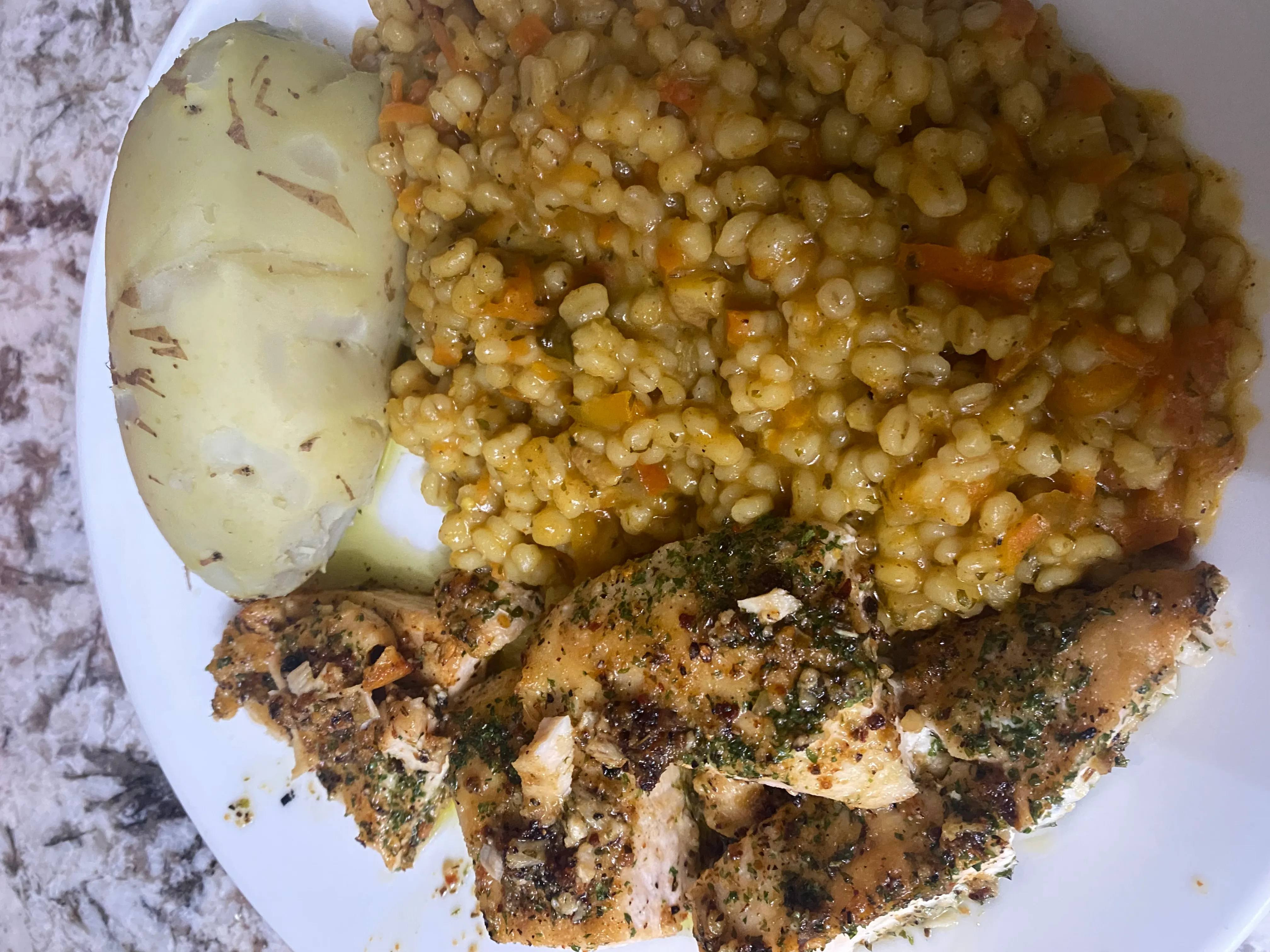 Baked Salmon and grains